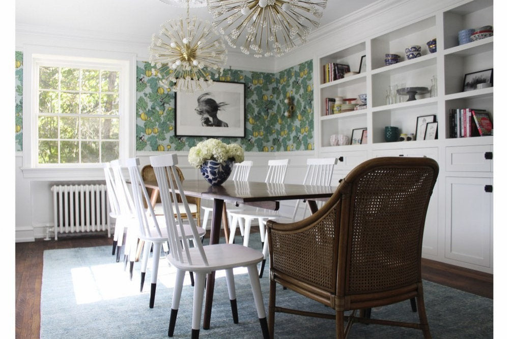 Mid Century Modern Eight Light Chandelier-Polished Nickel Finish - ChandelierBy Bailey Street Home