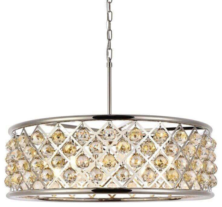 Elegant Lighting Madison 8 Light 32" Crystal Chandelier, Polished NickelBy Elegant Furniture & Lighting