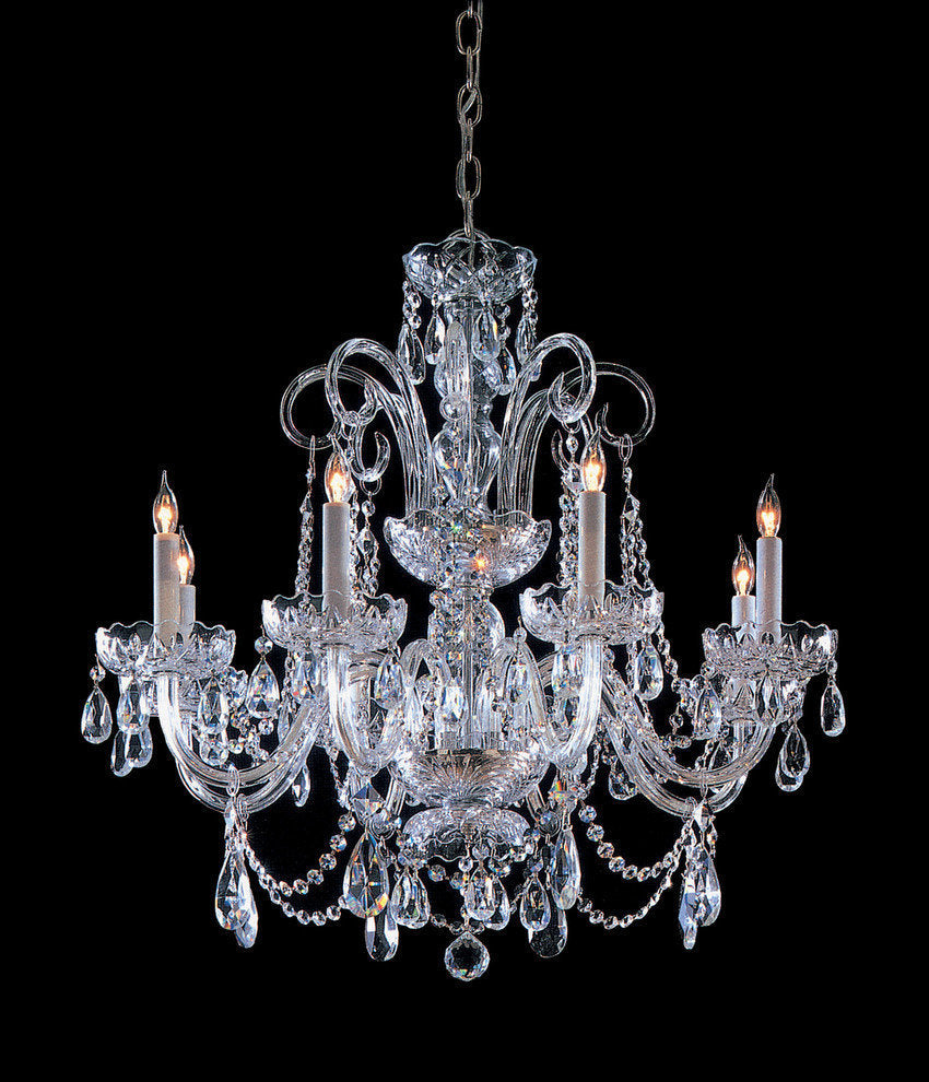 Crystorama 8-Light Swarovski Spectra Crystal Chrome Chandelier, Polished ChromeBy Crystorama Lighting