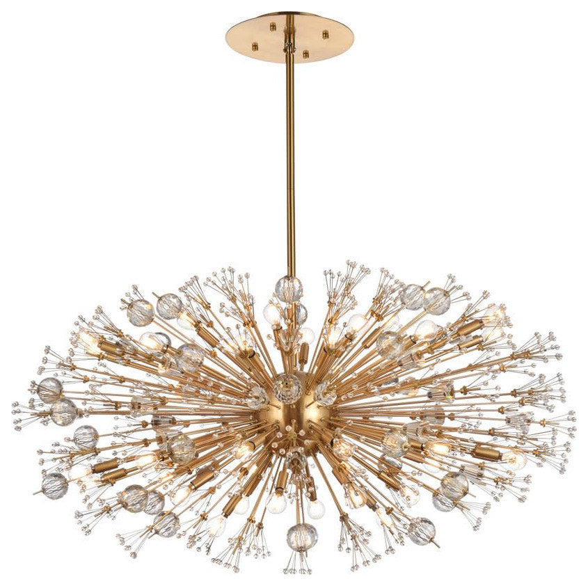 Elegant Lighting 2500D48 Vera 38 Light 48"W Oval Crystal Sputnik - ChromeBy Elegant Furniture & Lighting