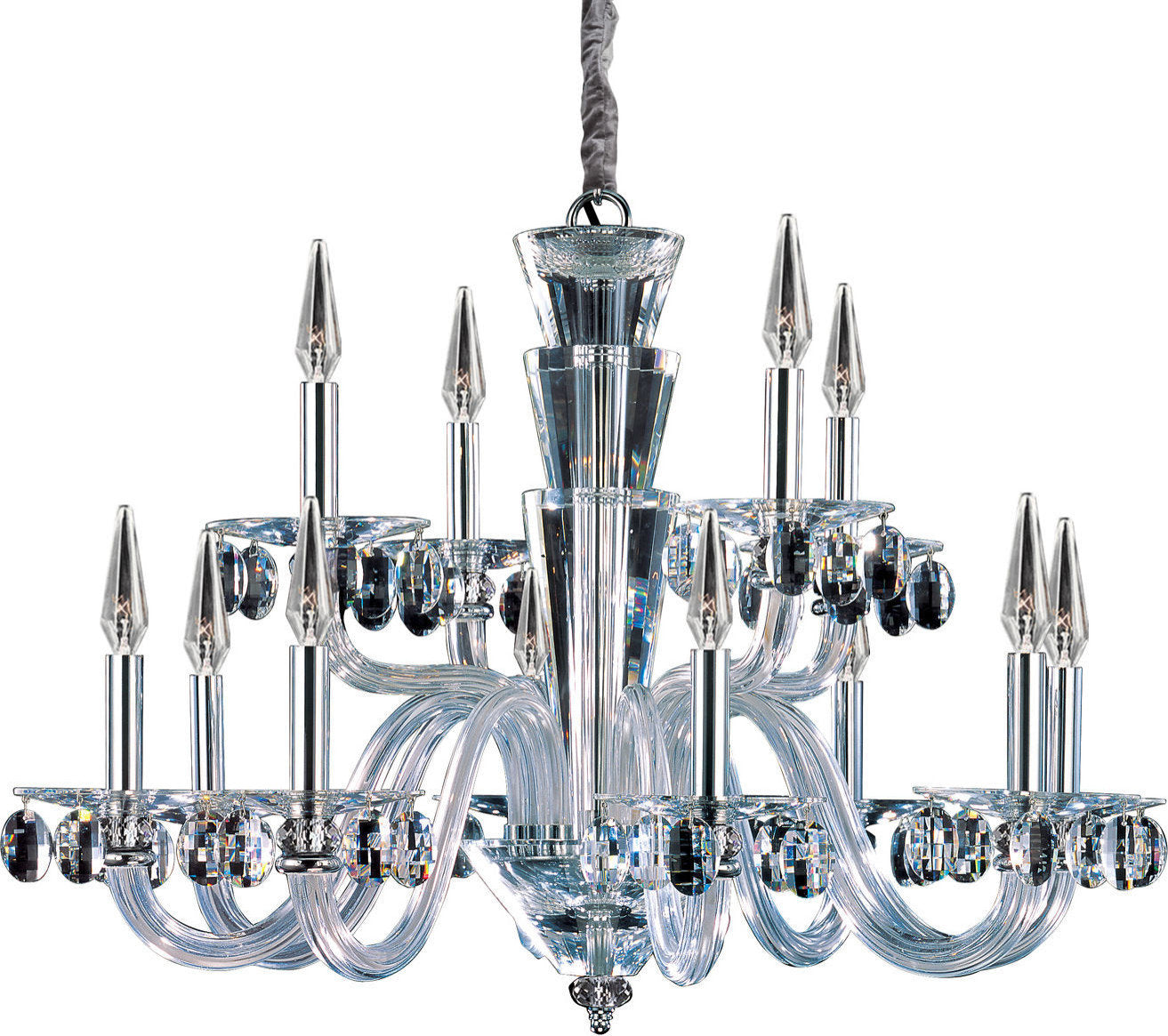 Fanshawe Chandelier, Chrome, 9By KALCO LIGHTING