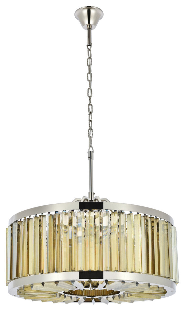 Elegant Lighting 1203D28-GT/RC Chelsea 8 Light 28"W Crystal Drum - PolishedBy Elegant Furniture & Lighting
