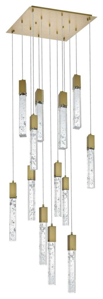 Aurora 13 Light Pendant, Satin GoldBy Elegant Furniture & Lighting