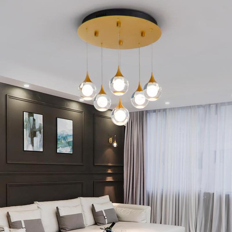 MIRODEMI? Pigna | Modern Crystal LED Chandelier with Hanging Balls, 13 LightsBy Miron Demid LLC