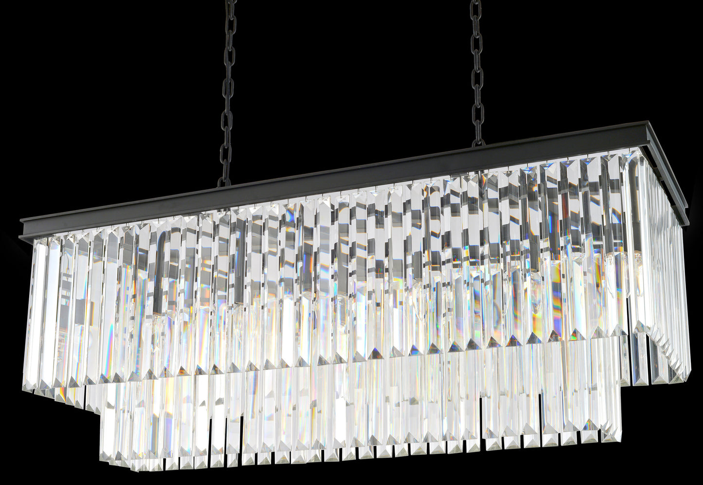 Artistry Lighting Reston Rectangular Chandelier 48x16x18, BlackBy Artistry Lighting