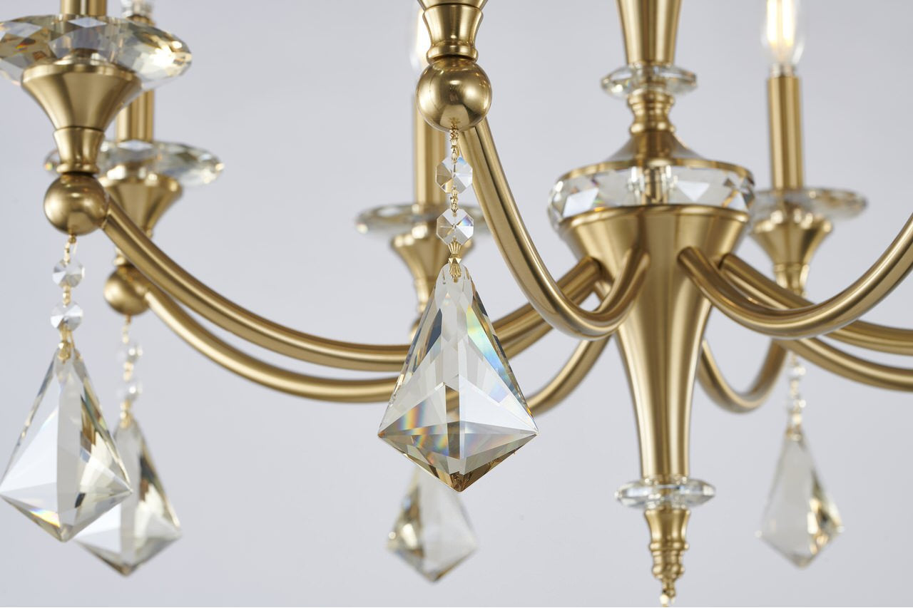 Bethel International LA43C27BR 8-Light Chandelier, ChromeBy Bethel Intl.