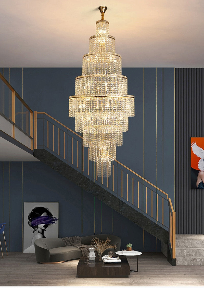 Capri | Large Crystal Chandelier for Living Room, 23.6''By Miron Demid LLC