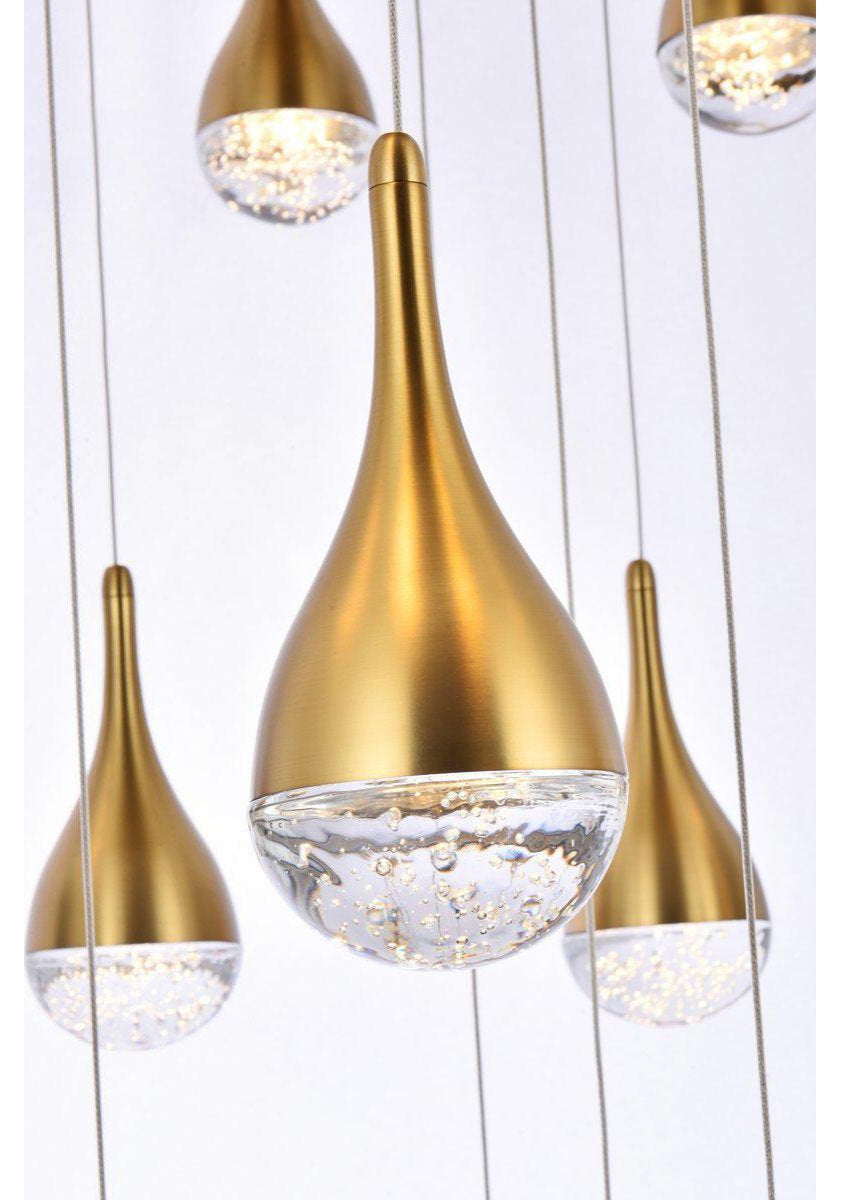 Amherst 16 Light Chandelier, Satin GoldBy Elegant Furniture & Lighting