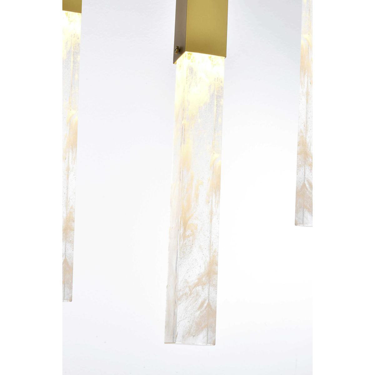 Aurora 9 Light Pendant, Satin GoldBy Elegant Furniture & Lighting