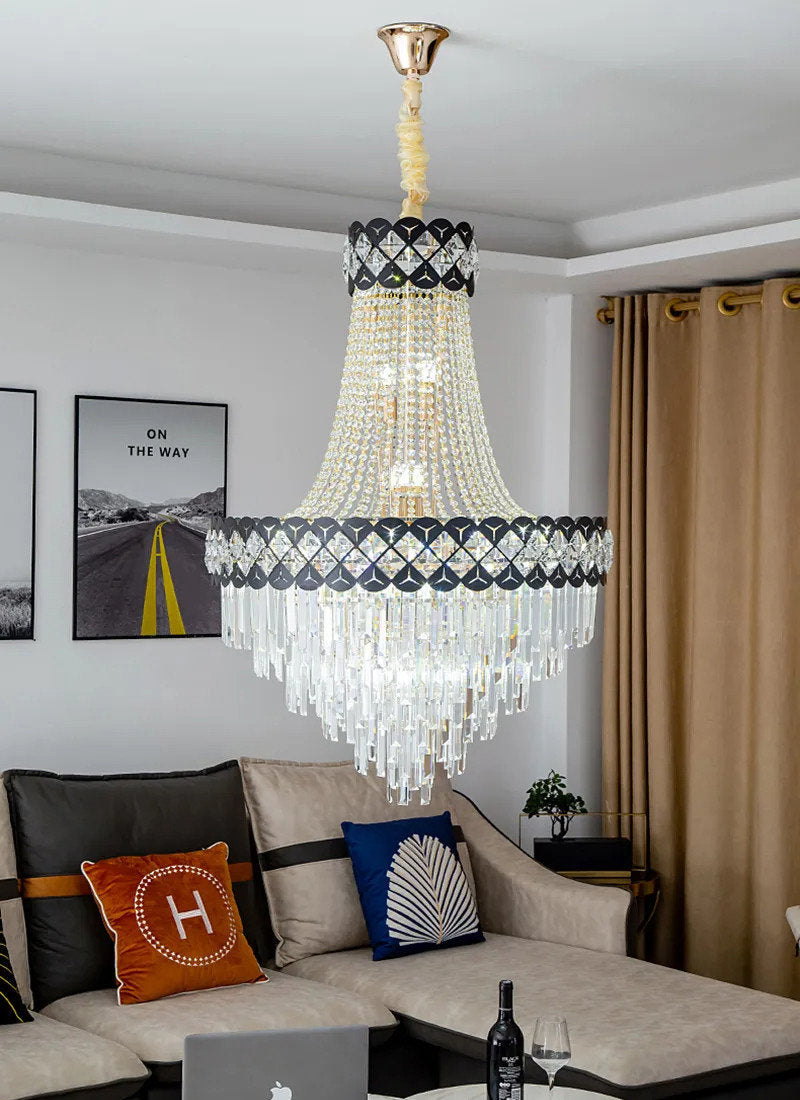 Chateauneuf-Grasse | Classical Duplex Crystal Chandelier, Dia39.4xh59.06" / Dia100xh150cm, Cool LightBy Miron Demid LLC