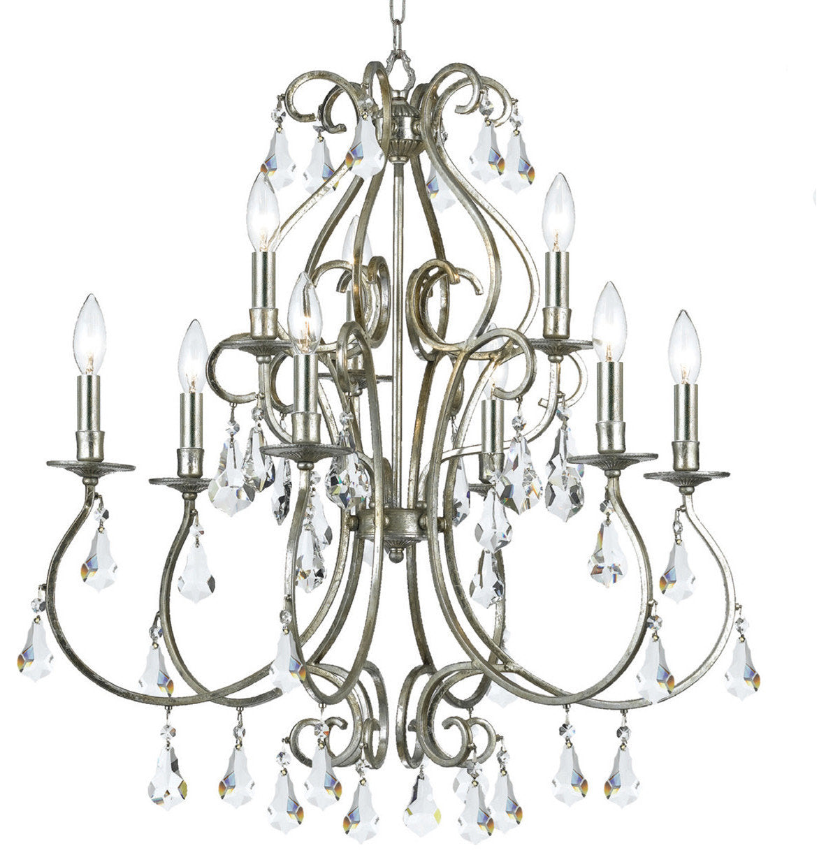 Crystorama Lighting Group 5019-CL-S Ashton 9 Light 26"W Crystal - Olde SilverBy Crystorama Lighting