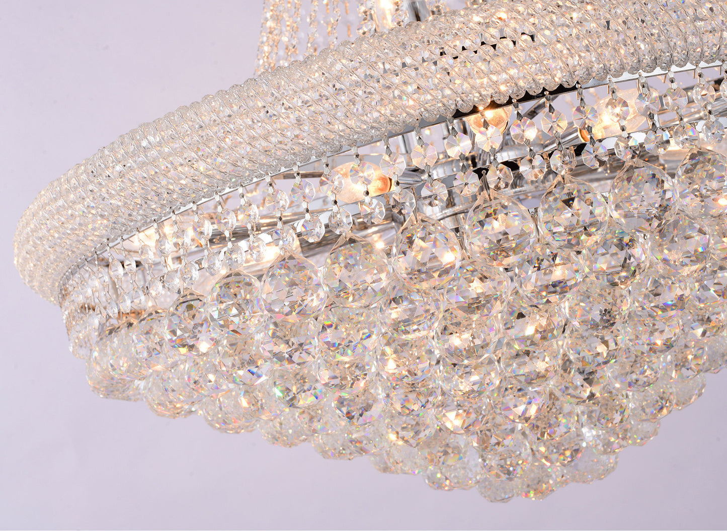 32-Light 30" Chrome Metal Chandelier With CrystalsBy Design Living