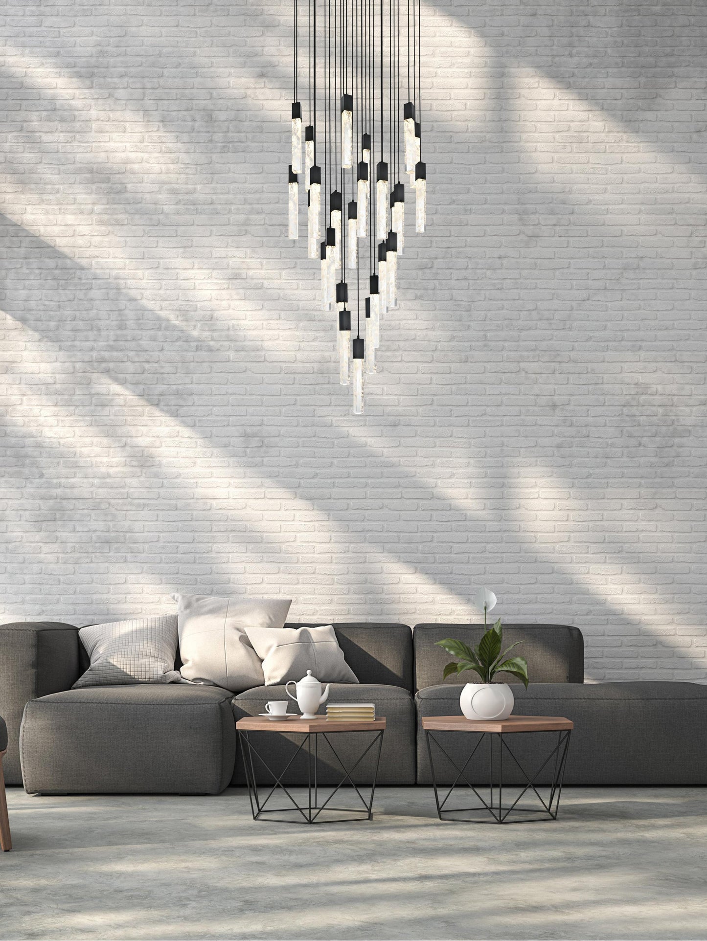 Home Living 42" Chandelier, BlackBy Home Living