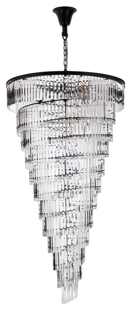 Elegant Lighting Sydney 48" Spiral Crystal ChandelierBy Elegant Furniture & Lighting