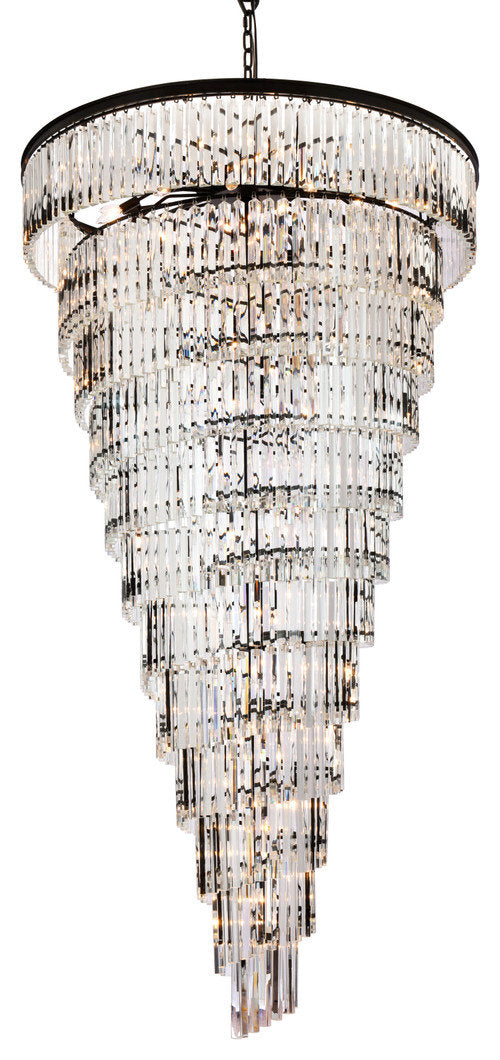 Elegant Lighting Sydney 48" Spiral Crystal ChandelierBy Elegant Furniture & Lighting