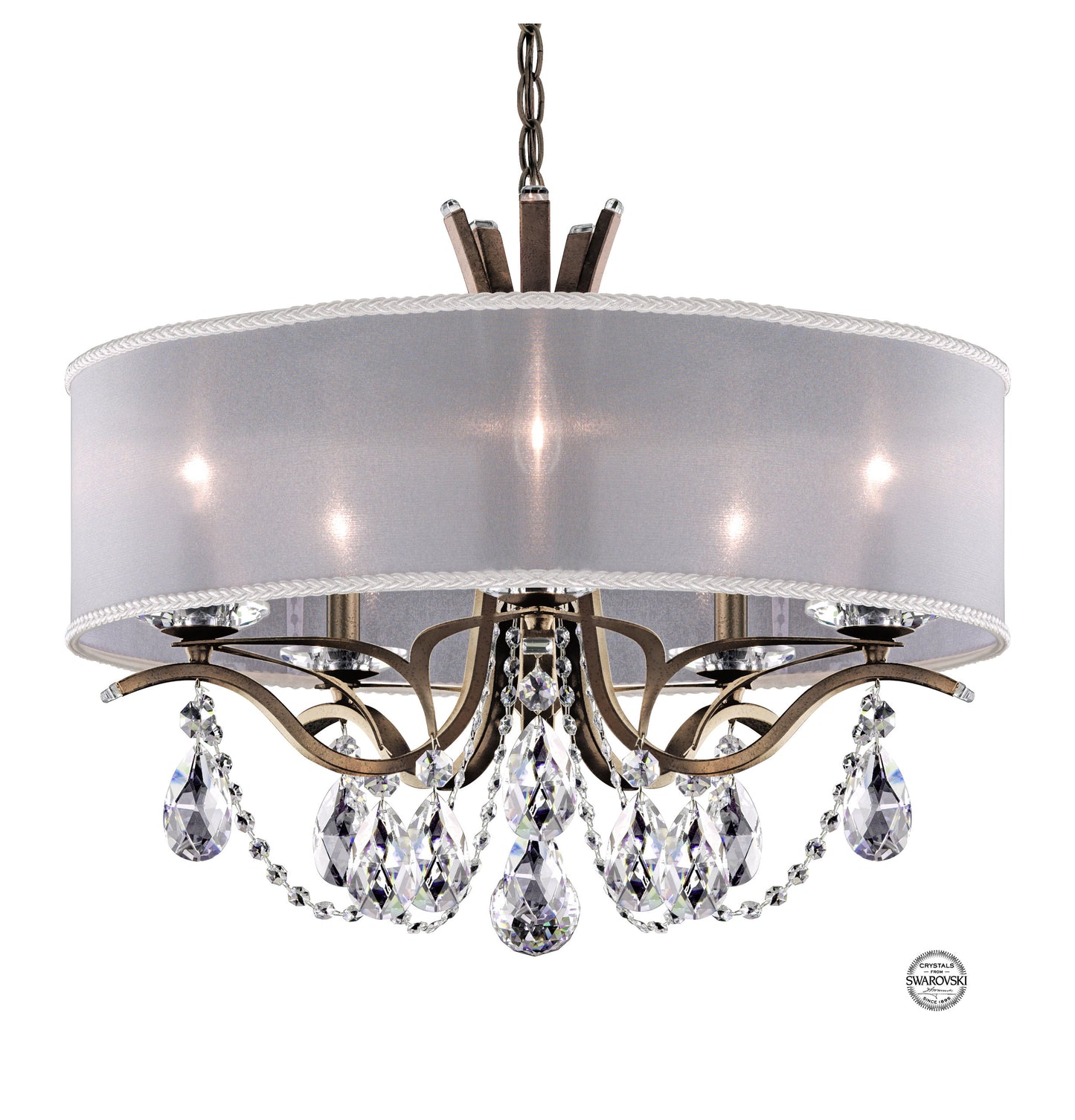 Schonbek Va8305N-23S1 5 Light Crystal Chandelier, Etruscan GoldBy Schonbek