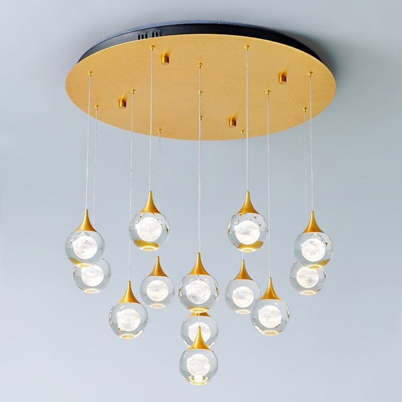 MIRODEMI? Pigna | Modern Crystal LED Chandelier with Hanging Balls, 13 LightsBy Miron Demid LLC