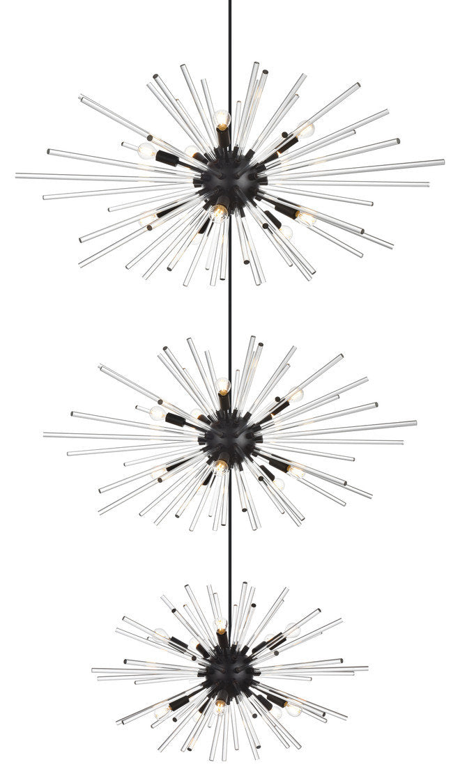 Elegant Lighting 46" Three Tiers Crystal Starburst ChandelierBy Elegant Furniture & Lighting