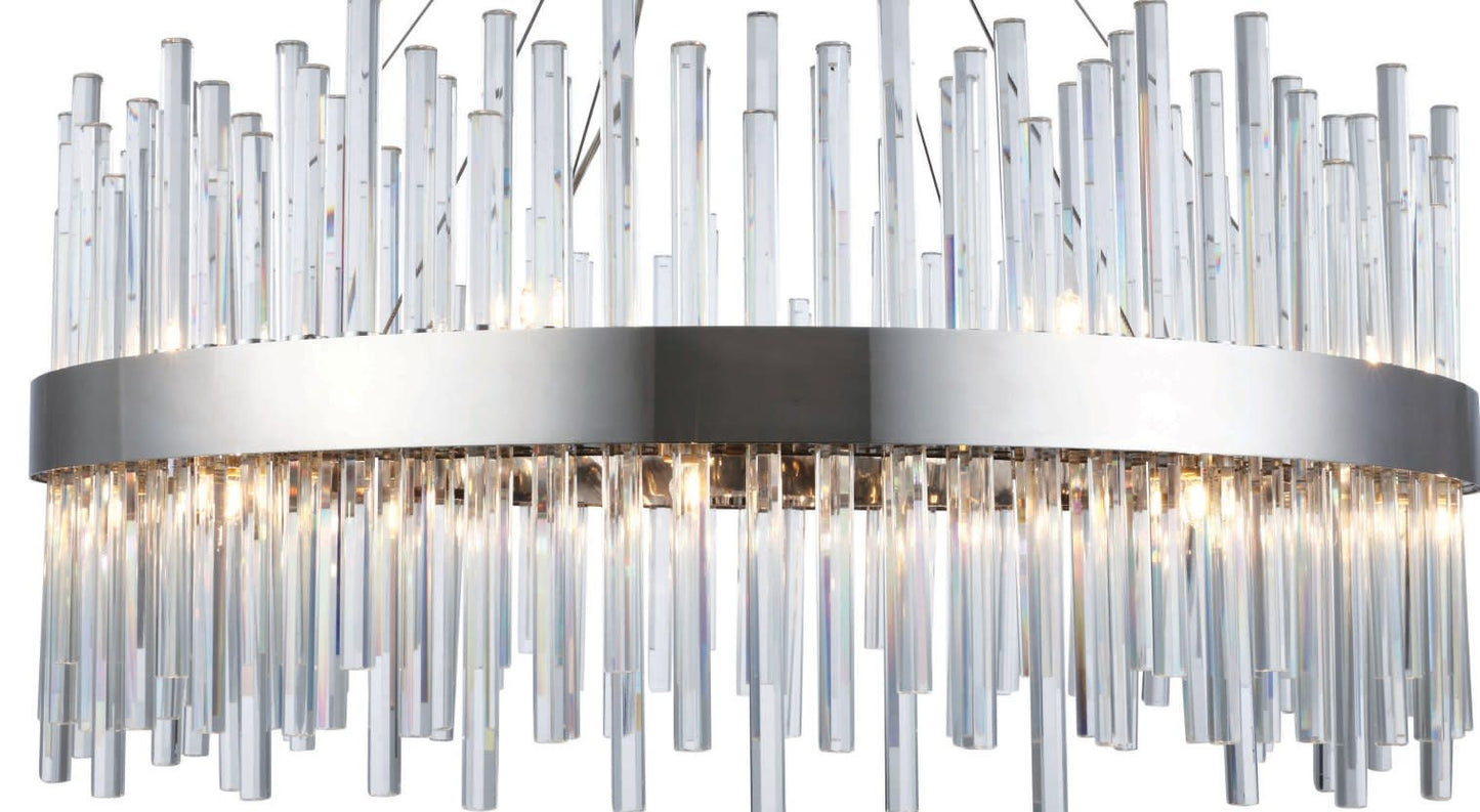 Elegant Lighting 3000D32 Dallas 18 Light 32"W Crystal Drum - ChromeBy Elegant Furniture & Lighting