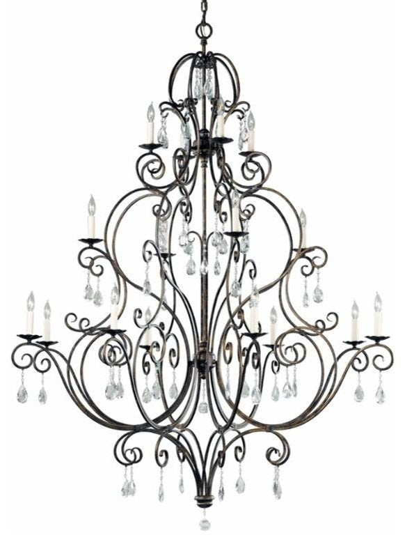 Feiss Chateau 16-Light Mocha Bronze up Chandelier - 53.5 in. x 69 in.By Feiss