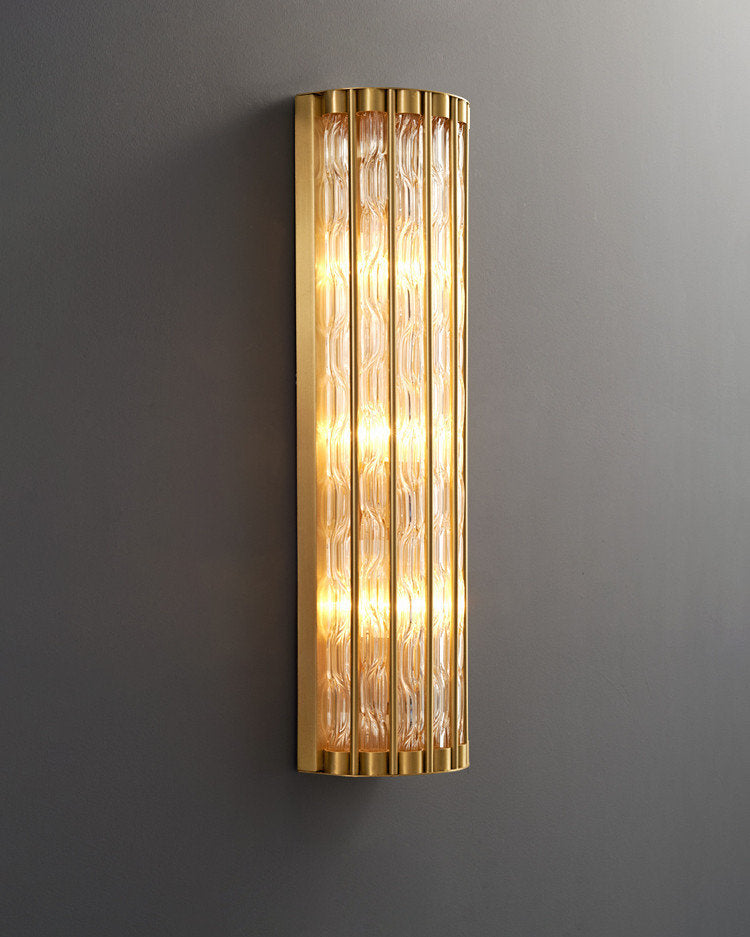 Luxury Golden Crystal Wall Lamp, L7.1xw4.7xh23.6", Cool LightBy Miron Demid LLC
