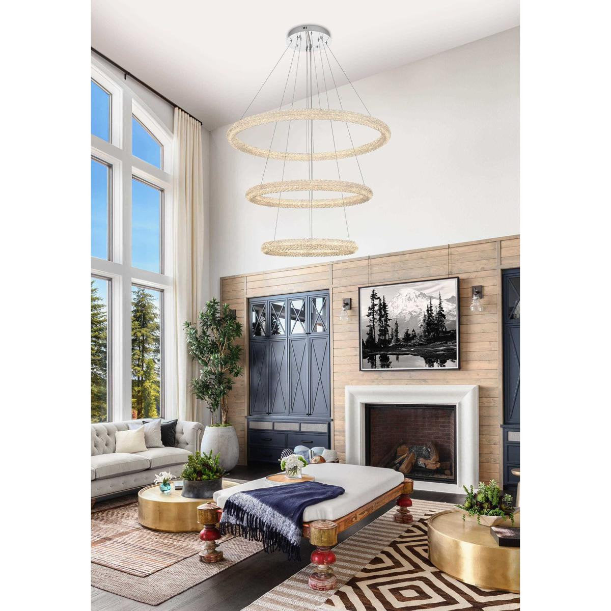 Bowen 3 Light Chandelier, ChromeBy Elegant Furniture & Lighting
