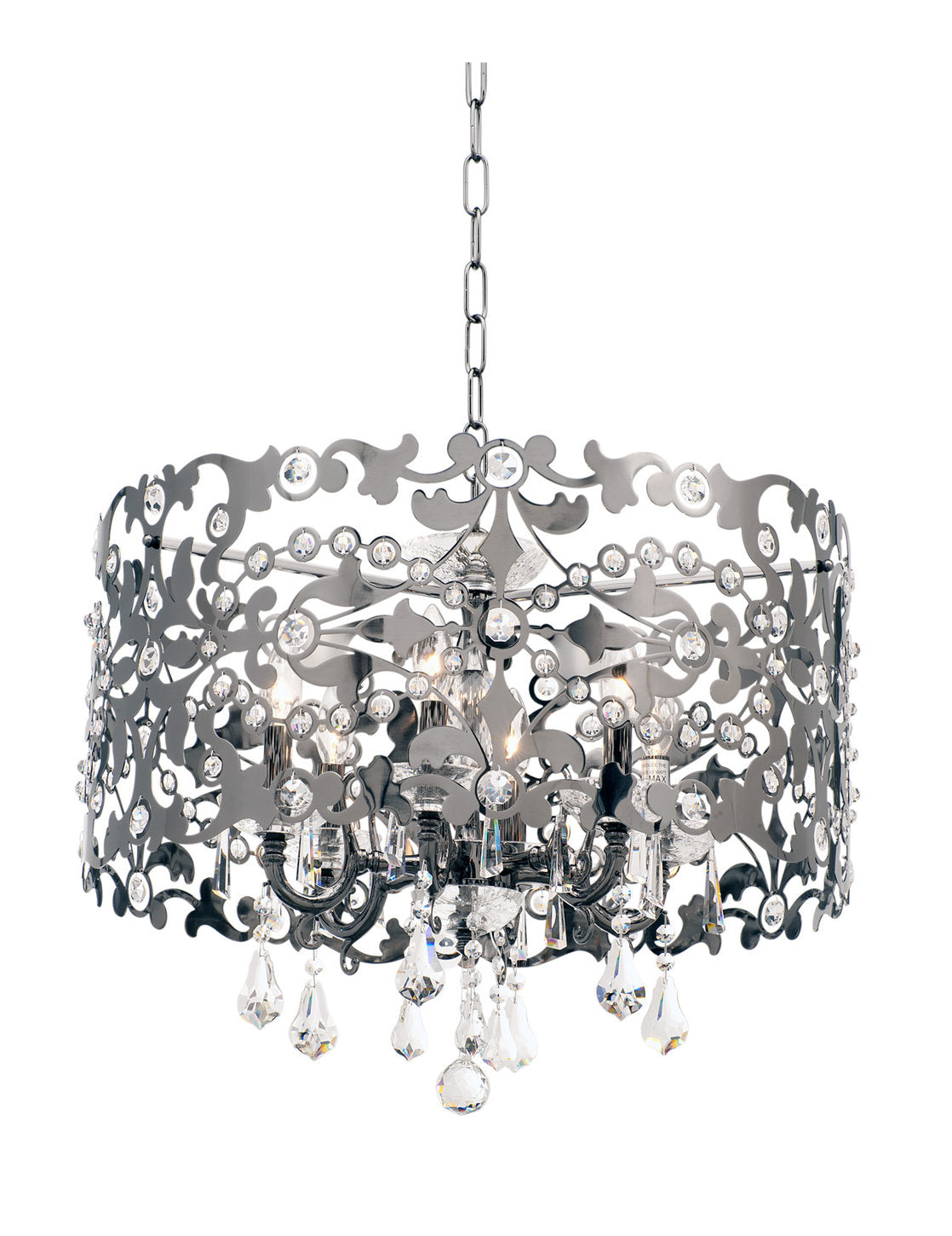 Bizet 6 Light Chandelier WIth Sienna Bronze, Firenze ClearBy Allegri Crystal by Kalco Lighting