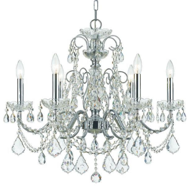 Imperial 6-Light Chandelier in Minimalist Style, 26"Wx24.5"HBy Crystorama Lighting