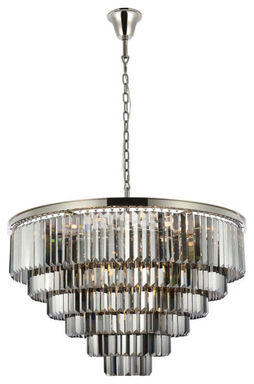 Elegant Lighting 1231D44-SS/RC Sydney 33 Light 44"W Crystal - Polished NickelBy Elegant Furniture & Lighting