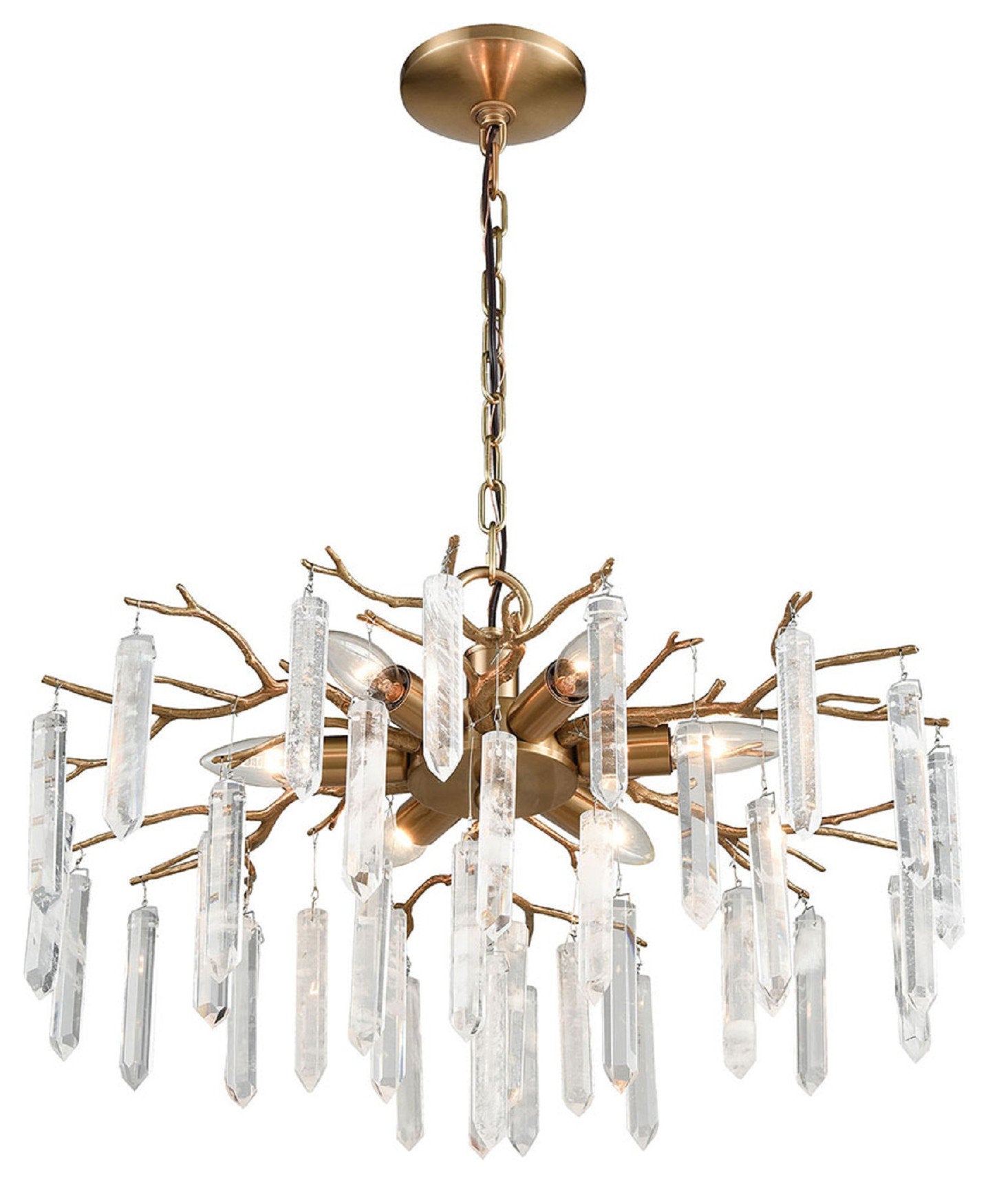 14” Brass Color Kvist 6-Light ChandelierBy Contemporary Home Living