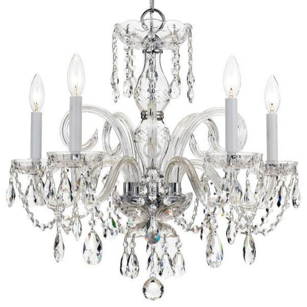 Crystal Crystal 5 Light Chandelier in Classic Style, 22"Wx21"HBy Crystorama Lighting