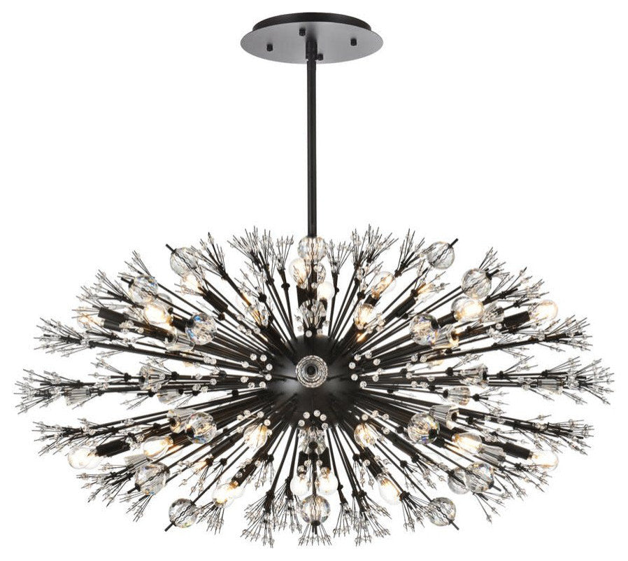 Elegant Lighting 2500D48 Vera 38 Light 48"W Oval Crystal Sputnik - ChromeBy Elegant Furniture & Lighting