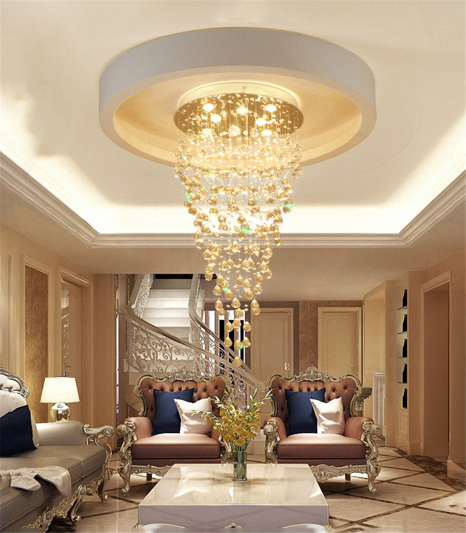 Le Tignet | Creative Large Raindrops Crystal Chandelier, 16 Bulbs, Warm LightBy Miron Demid LLC