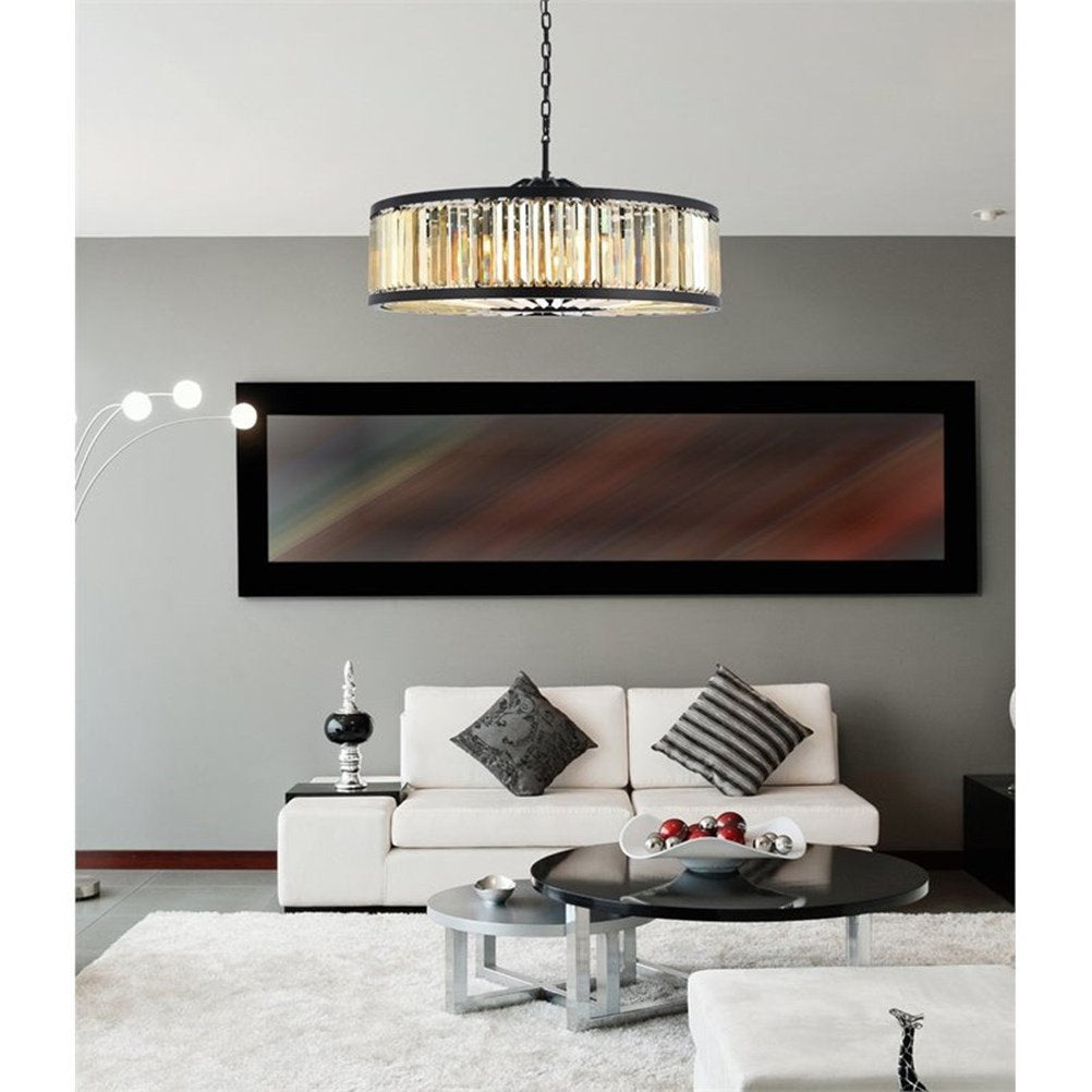 Urban Classic Chelsea 10-Light Metal Royal Cut Chandelier in Matte BlackBy Urban Classic