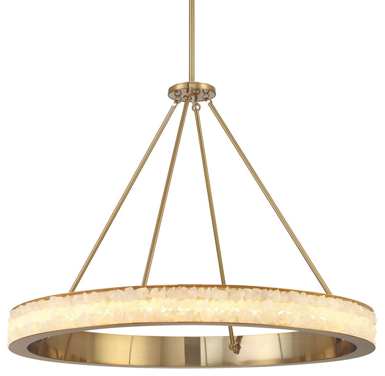 Minka Lavery 3888-L Divinely 37"W LED Crystal Ring Chandelier - Celeste BrassBy Minka Aire