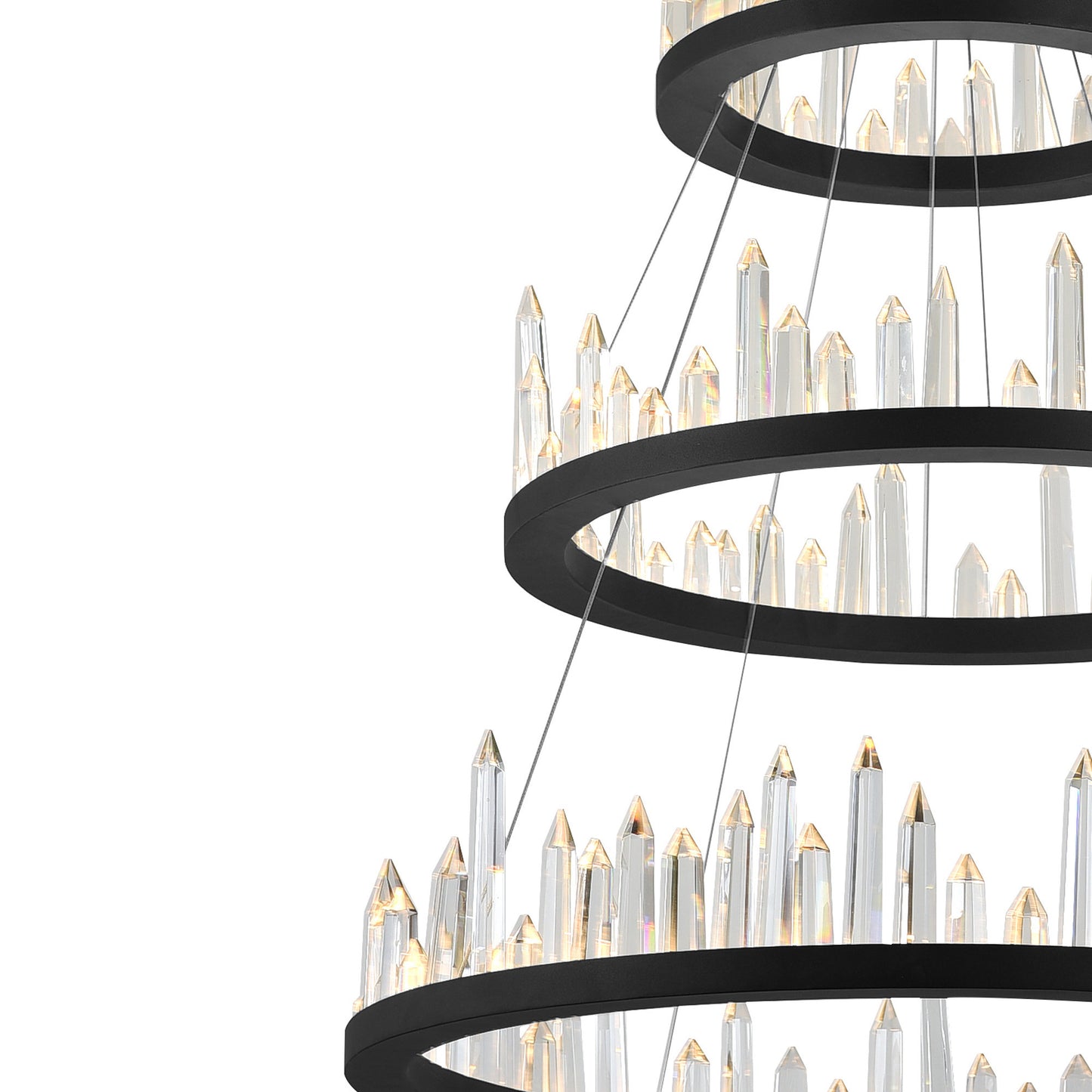 Juliette LED Chandelier With Black FinishBy CWI Lighting