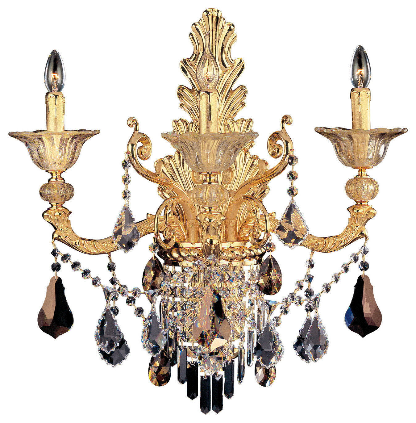 Mendelssohn 24.4x23in 3-Light Traditional Sconce by AllegriBy Allegri Crystal by Kalco Lighting