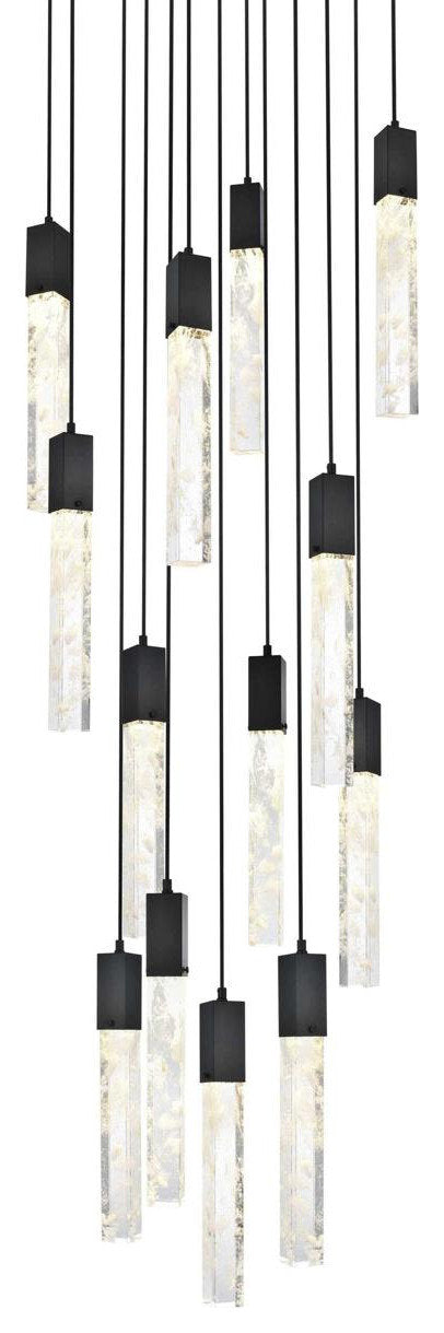 Aurora 13 Light Chandelier, BlackBy Elegant Furniture & Lighting