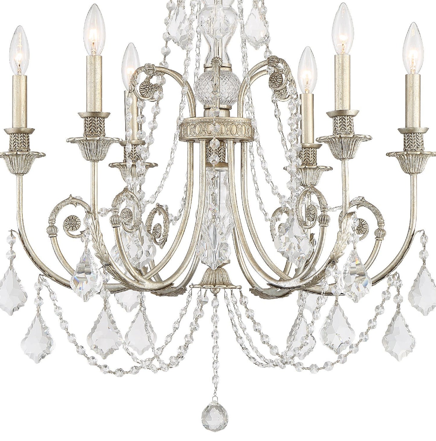 Crystorama Lighting Group 5116-CL-S Regis 6 Light 26"W Crystal - Olde SilverBy Crystorama Lighting