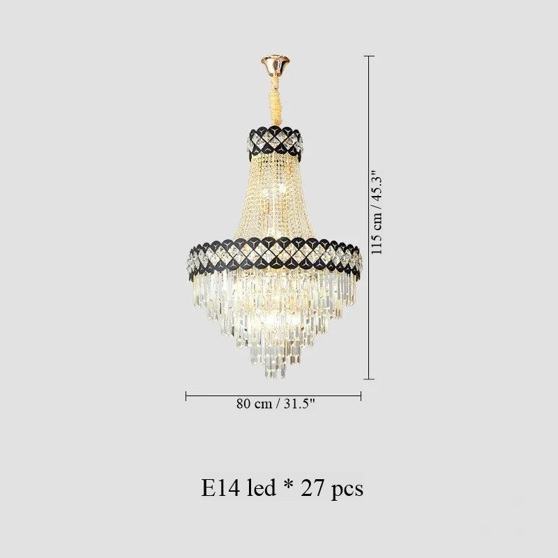 Chateauneuf-Grasse | Classical Duplex Crystal Chandelier, Dia31.5xh45.3" / Dia80xh115cm, Warm LightBy Miron Demid LLC