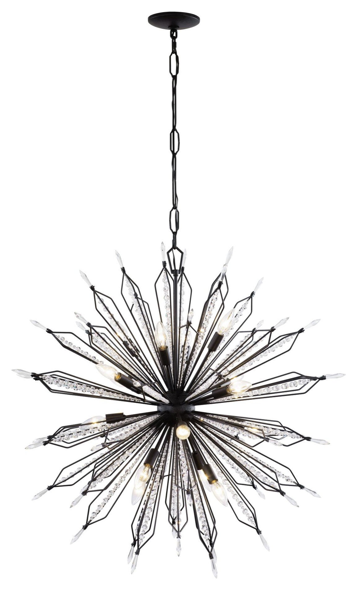Varaluz 311P16 Orbital 16 Light 36"W Crystal Sputnik Chandelier - Gold DustBy Varaluz