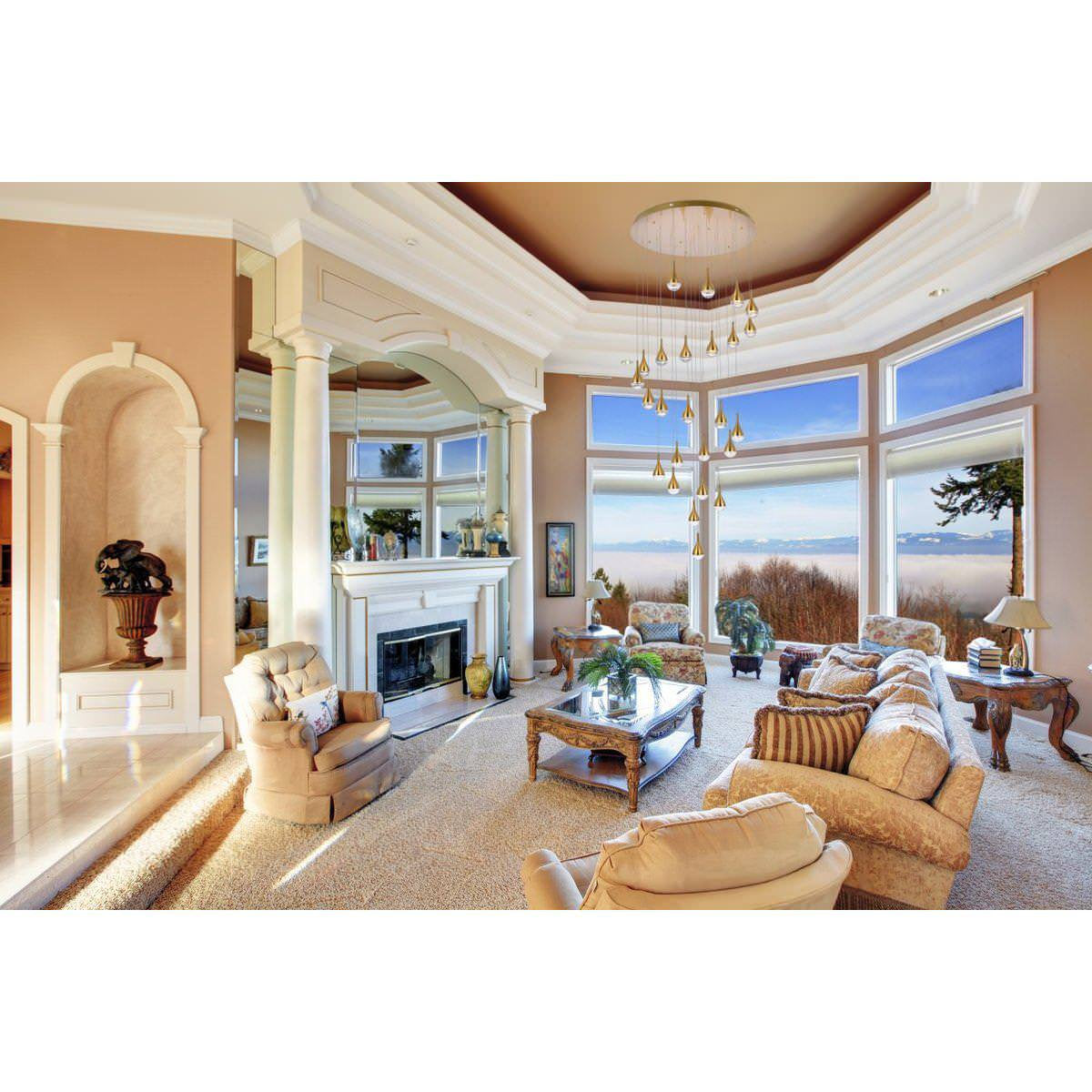 Amherst 25 Light Chandelier, Satin GoldBy Elegant Furniture & Lighting