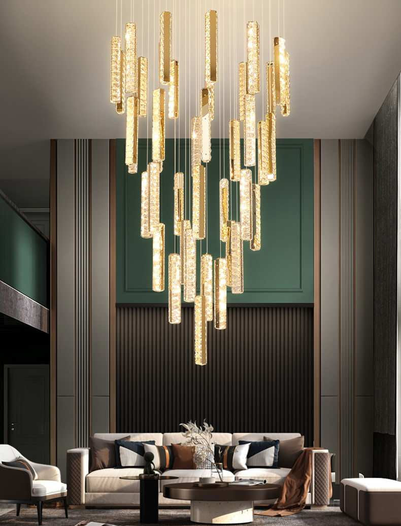 Santa Margherita Ligure | Creative Gold LED Crystal Chandelier, 28 Lights, Warm LightBy Miron Demid LLC
