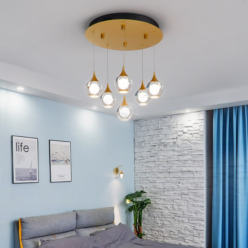 MIRODEMI? Pigna | Modern Crystal LED Chandelier with Hanging Balls, 13 LightsBy Miron Demid LLC