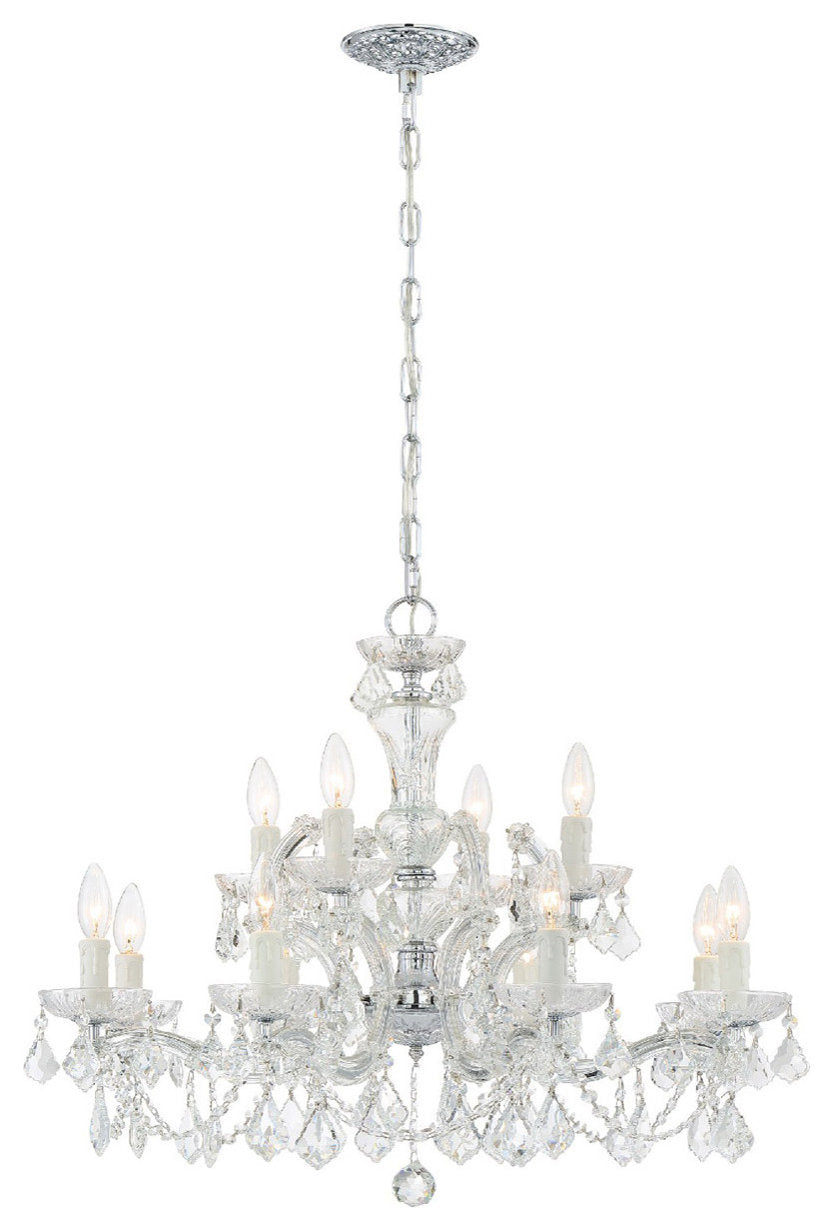 Maria Theresa 12 Light Chandelier, Swarovski Spectra, Polished ChromeBy Crystorama Lighting