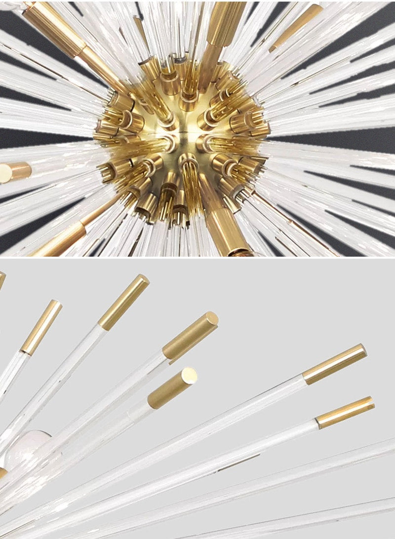 Oletta | Dandelion-Shaped LED Crystal Chandelier, L 23.6* W 15.8By Miron Demid LLC