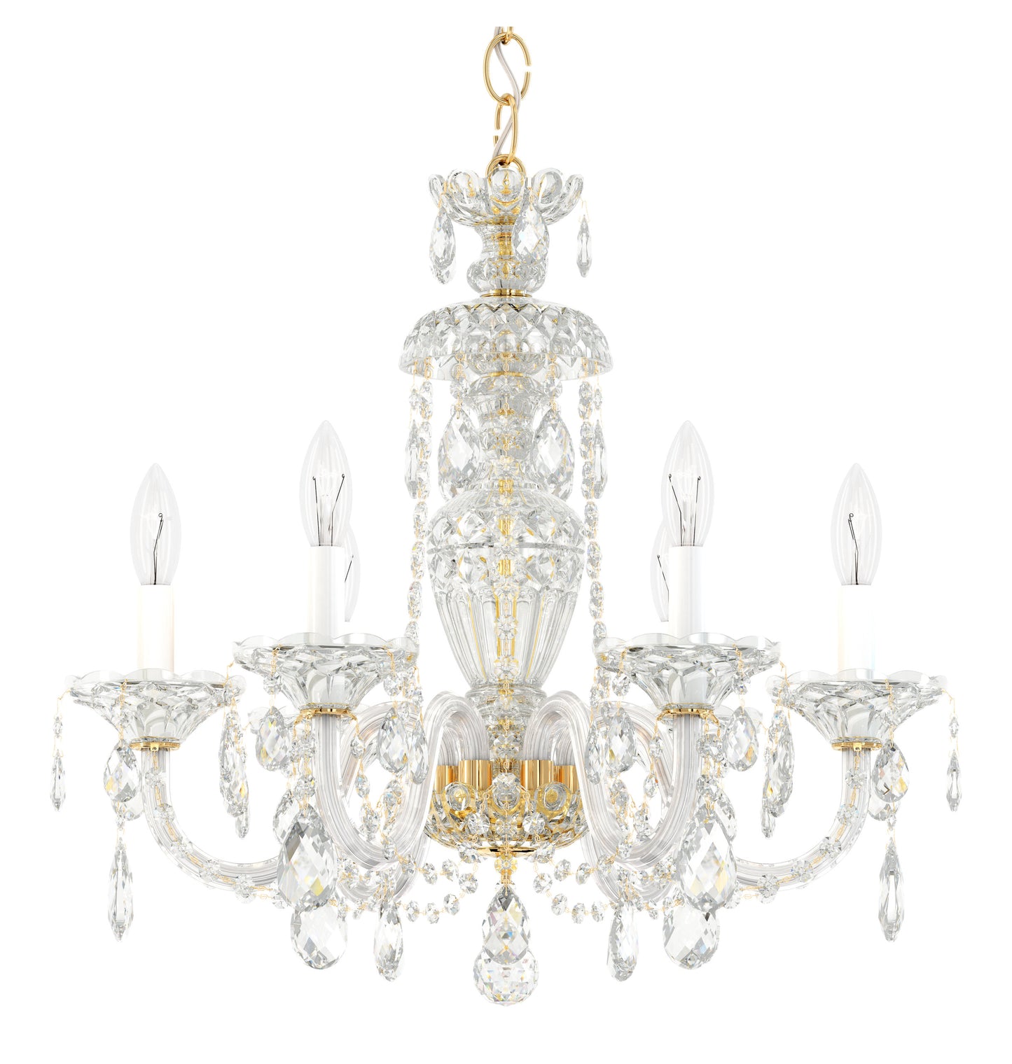 Schonbek 2994-211S, 6 Light Crystal Chandelier In AureliaBy Schonbek