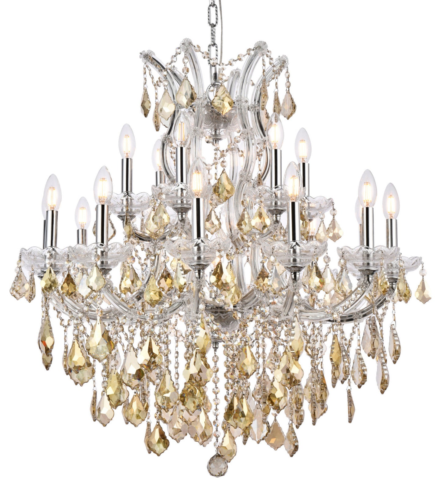 Elegant Lighting 2800D30-GT/RC Maria Theresa 19 Light 30"W - ChromeBy Elegant Furniture & Lighting