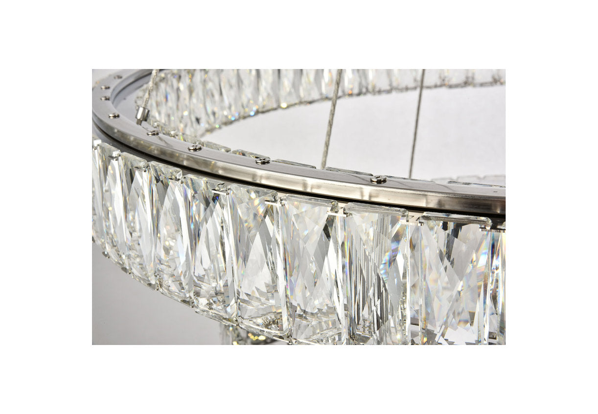 Monroe Integrated LED Chip Light Chrome ChandelierBy Elegant Furniture & Lighting