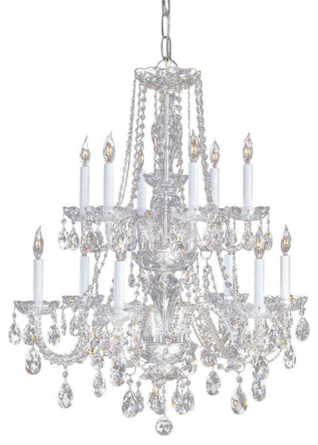 Crystorama 12-Light Clear Swarovski Strass Crystal Chrome ChandelierBy Crystorama Lighting